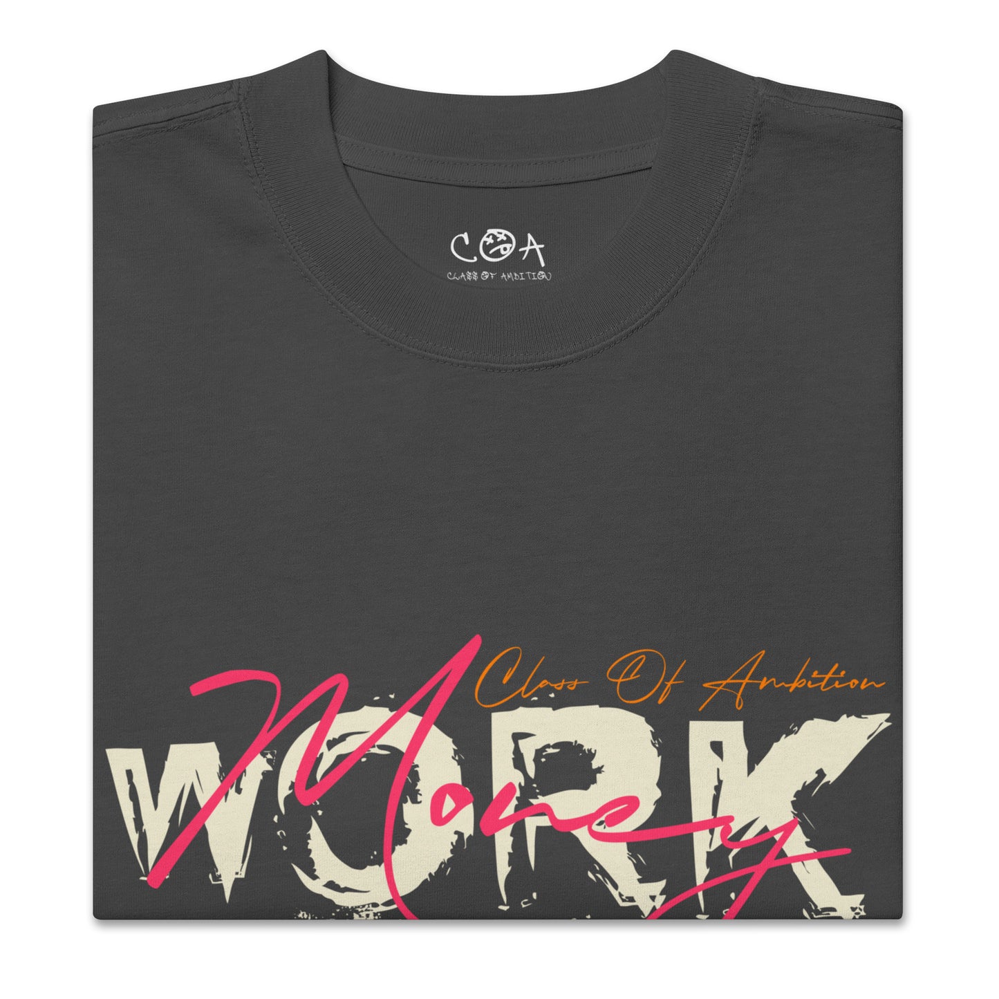 Work Hard Oversized faded t-shirt